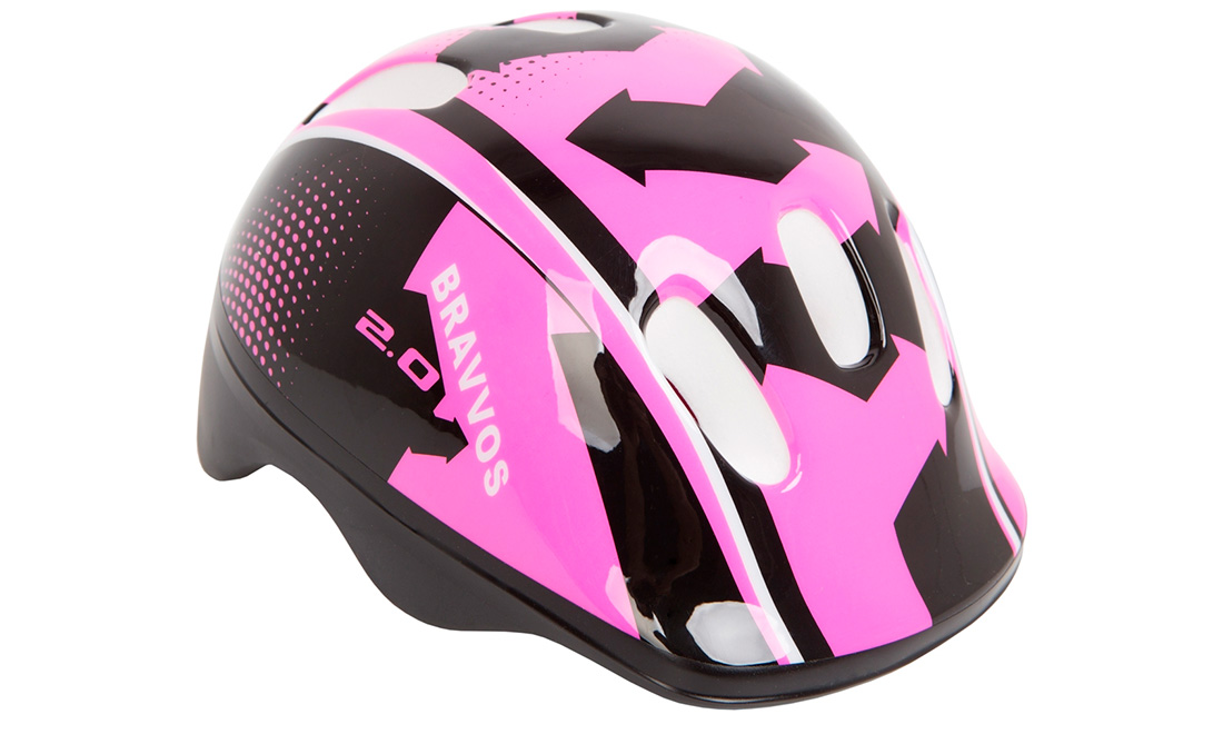 Фотография Шлем велосипедный HEL096 размер М (50-56 см), Черно-розовый