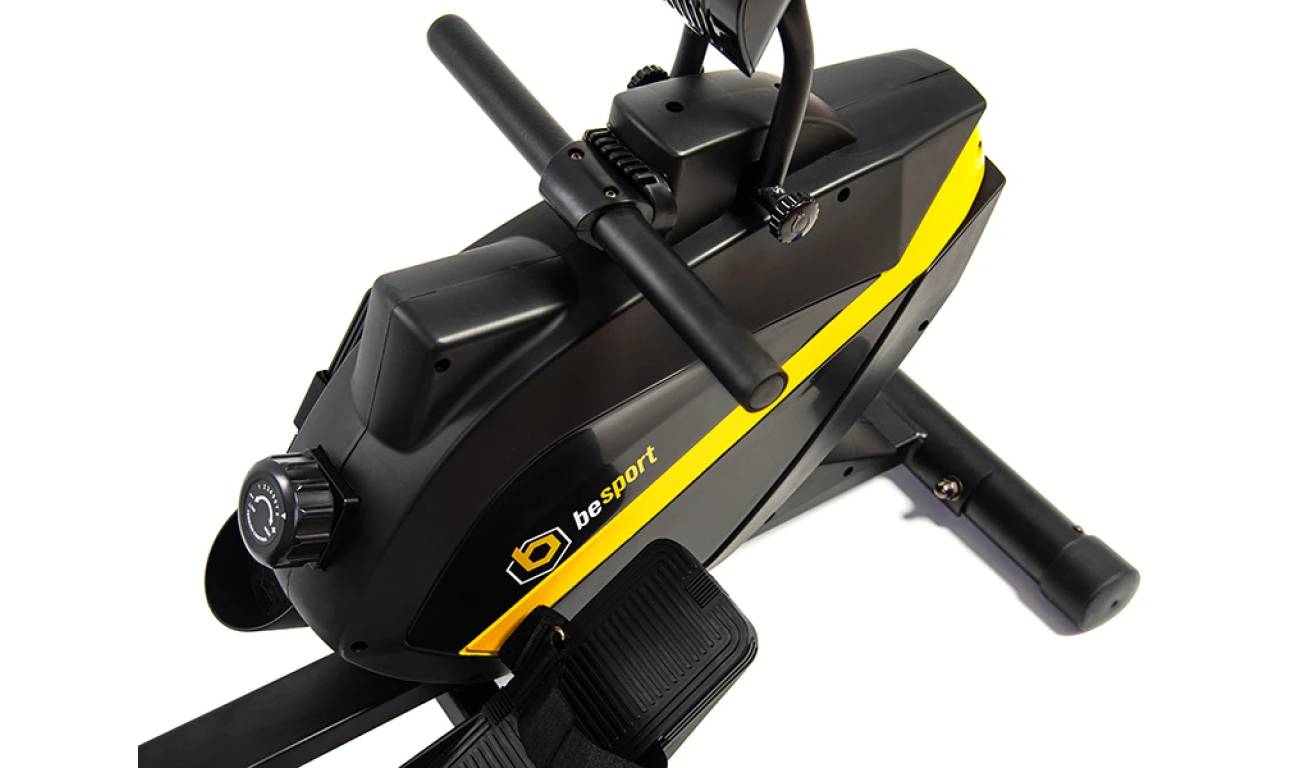 Гребний тренажер Besport BS-1006R BOATER магнітний чорно-жовтий 6