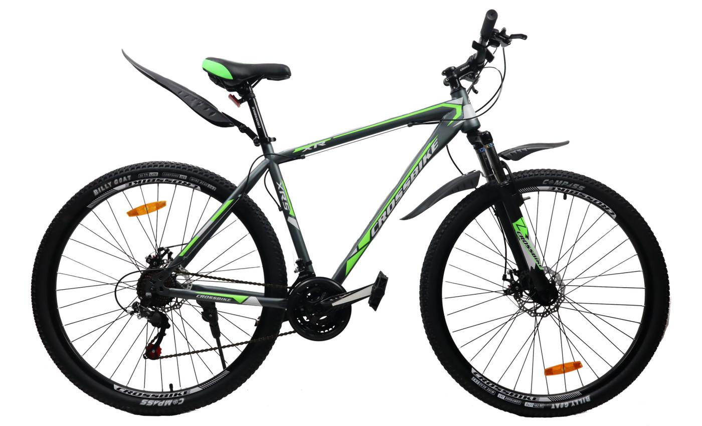 Фотография Велосипед CrossBike Racer 29" размер L рама 20 2022 Серый-Зеленый