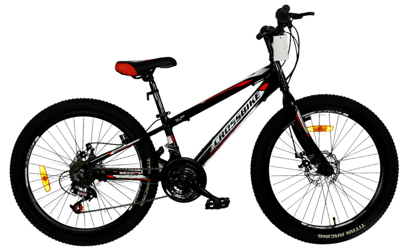 Фотографія Велосипед CROSSBIKE Spark D 26" розмір XS рама 13 2022 Чорно-червоний