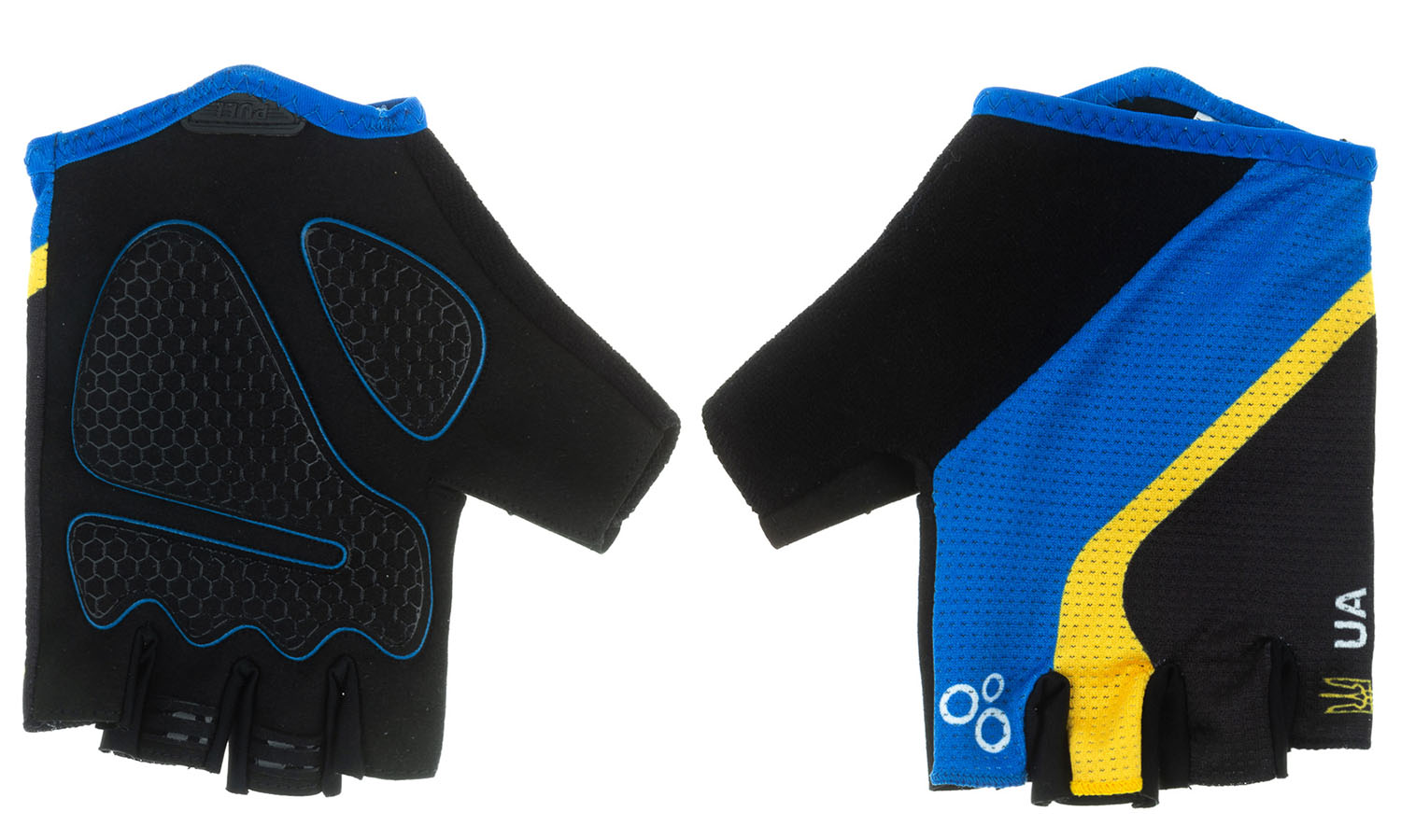 Фотография Перчатки ONRIDE Catch 20 UA цвет черный/синий/желтый размер XL