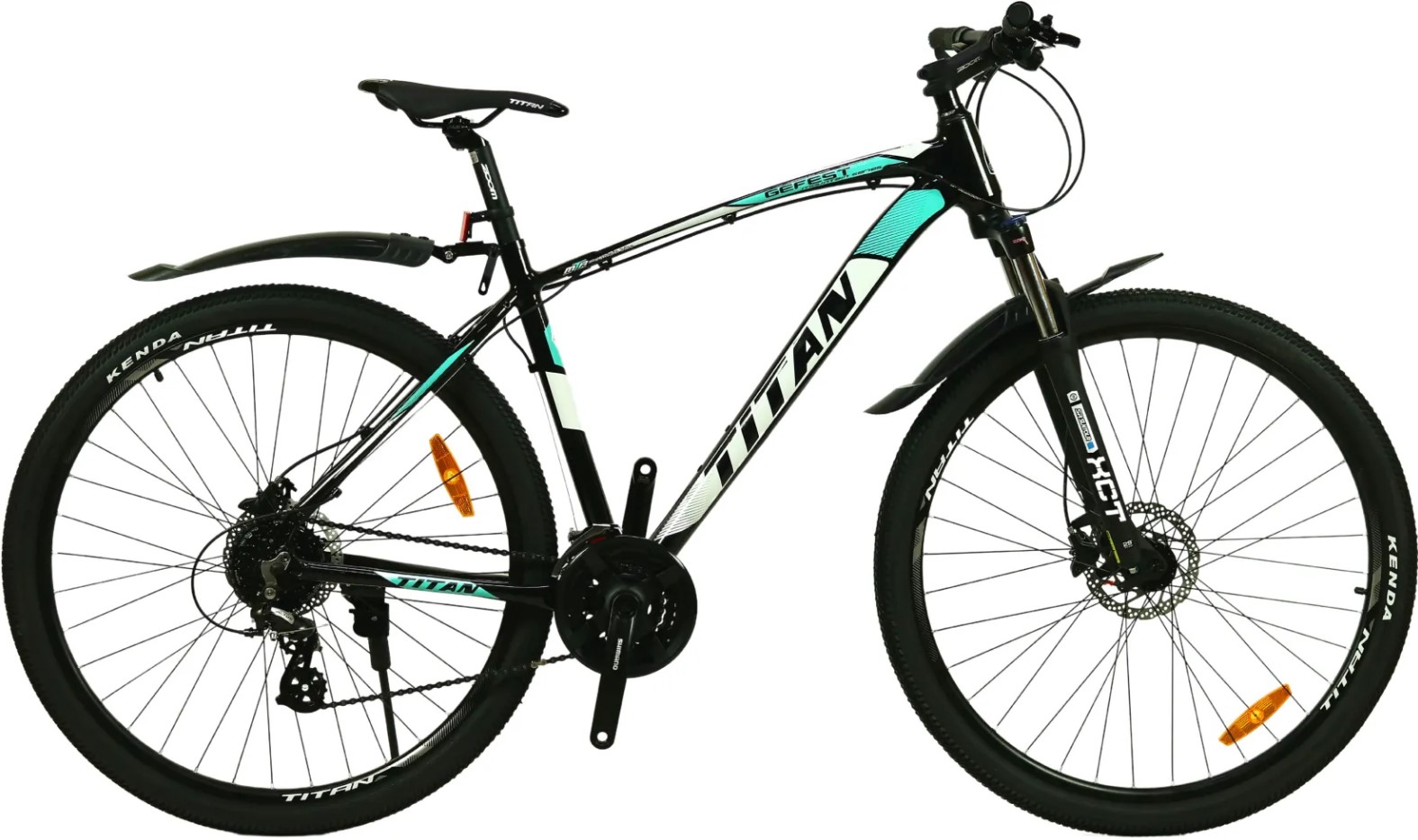 Велосипед Titan Gefest 29" размер L рама 20 2022 Черный-Бирюзовый
