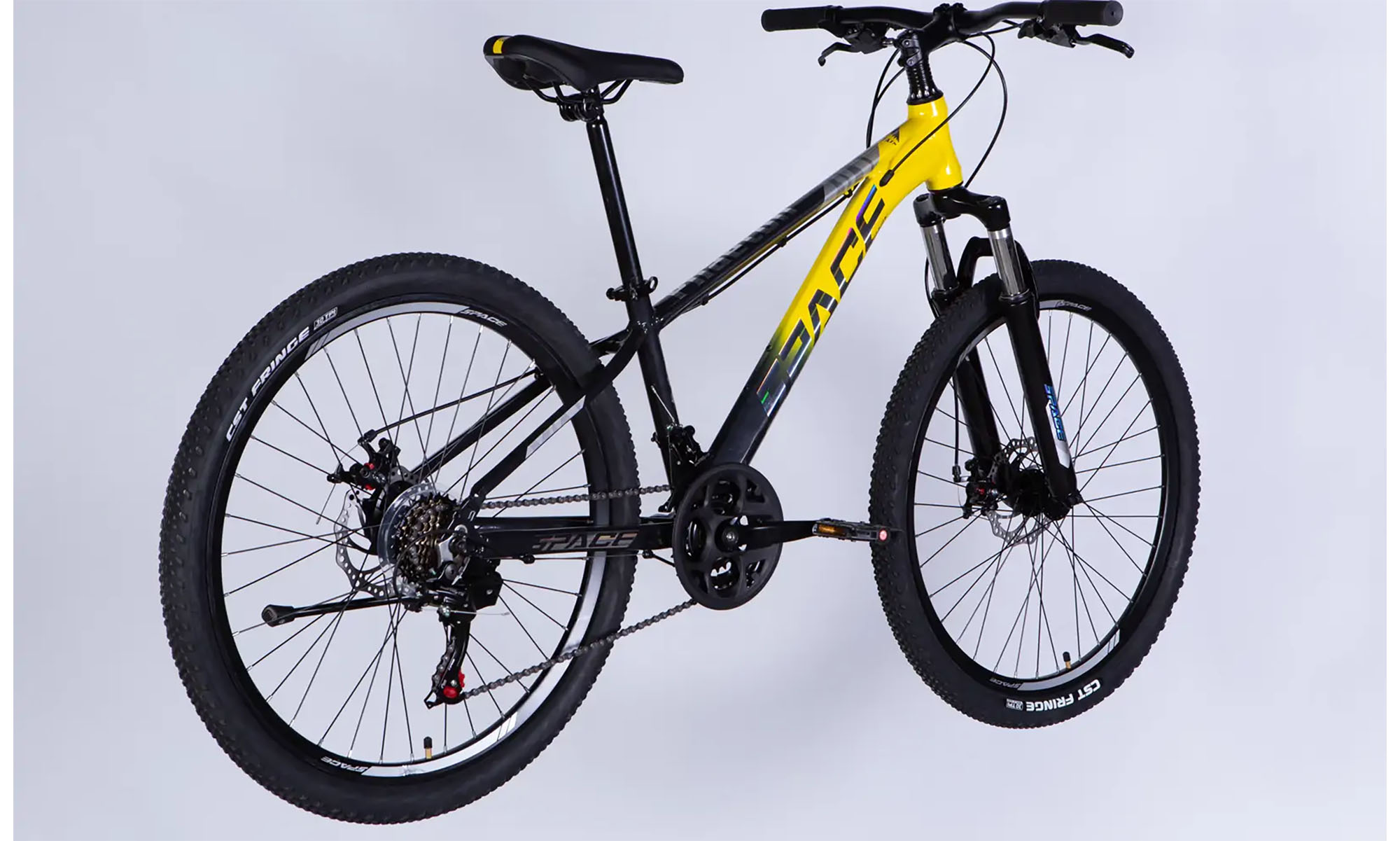 Велосипед SPACE PHAETON DD FR, 26", розмір XS, рама-13", рік 2026, сіро-жовтий 3