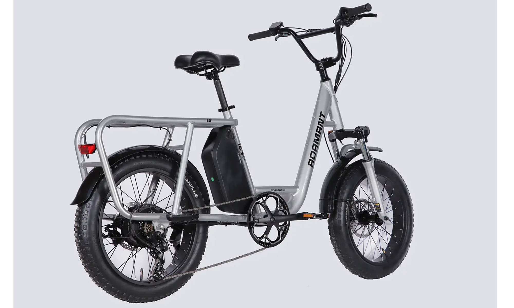 Велосипед з електроприводом Dorozhnik ADAMANT DD FR 20", розмір M, рама-18,5", 48B, 17.5А*г, 500Вт, рік 2026, сріблястий 4 Велосипед з електроприводом Dorozhnik ADAMANT DD FR 20", розмір M, рама-18,5", 48B, 17.5А*г, 500Вт, рік 2026, сріблястий 4