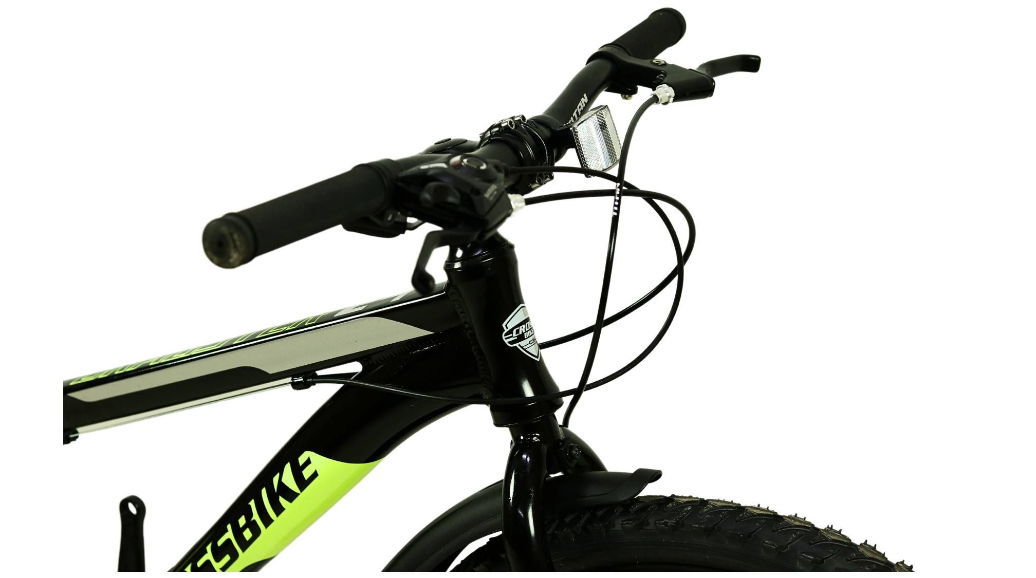 Велосипед Crossbike Dragster Rigid 24", розмір XXS рама 11" (2024), Чорно-зелений 3