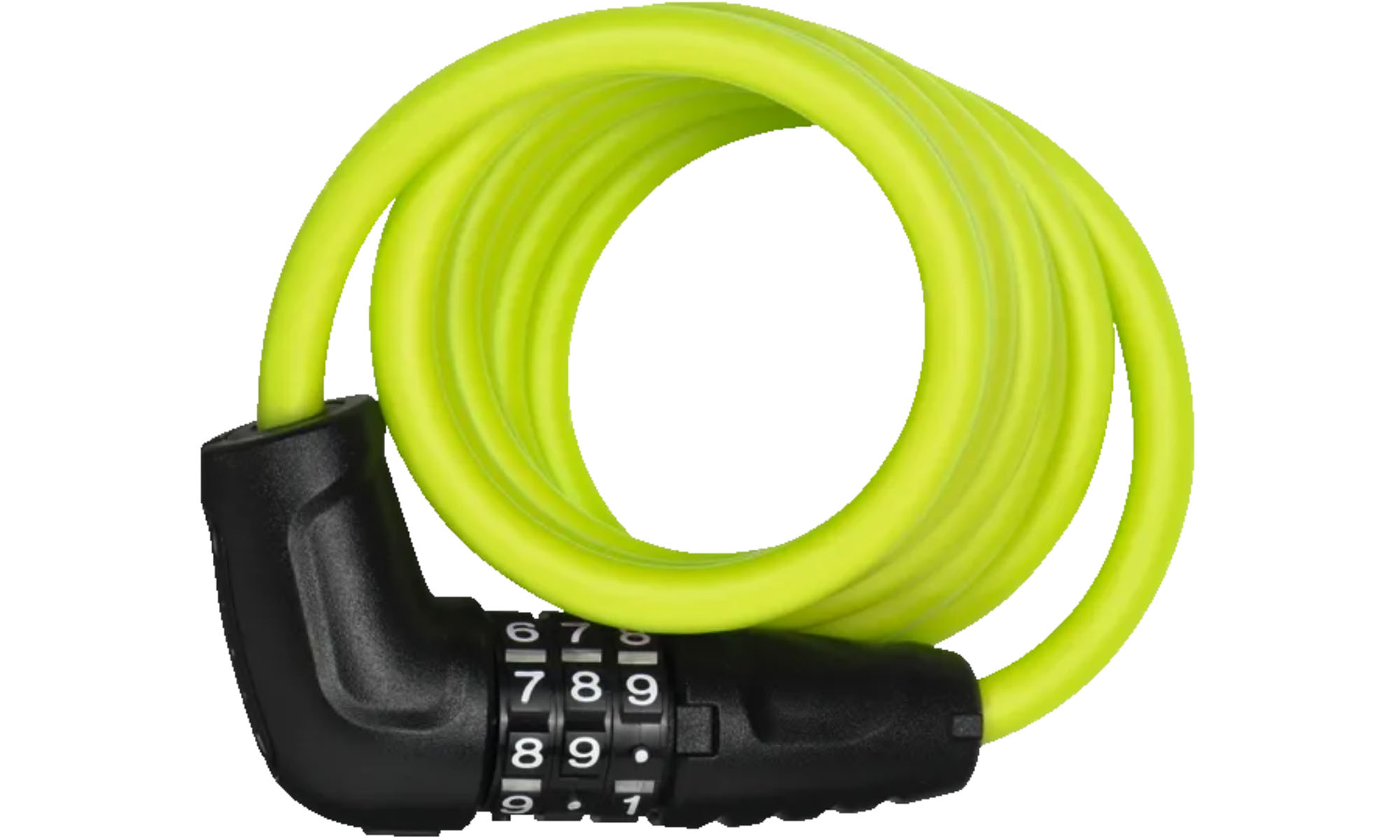 Замок кодовый трос спиральный ABUS 4508C/150см, Green Star, зеленый 