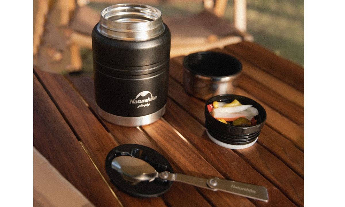 Фотографія Термос для їжі Naturehike Stew beaker NH20SJ041, 304 сталь, 0.5 л, чорний 3