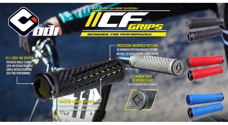 Грипсы ODI CF Grip v2.1 Lock-On Black / Yellow 8