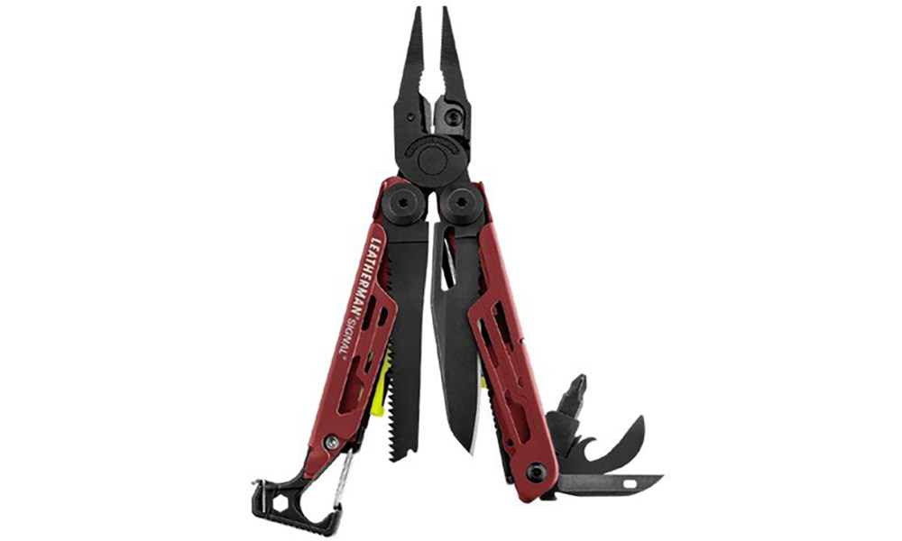 Фотография Мультиинструмент LEATHERMAN SIGNAL CRIMSON, синтетический чехол, картонная коробка 