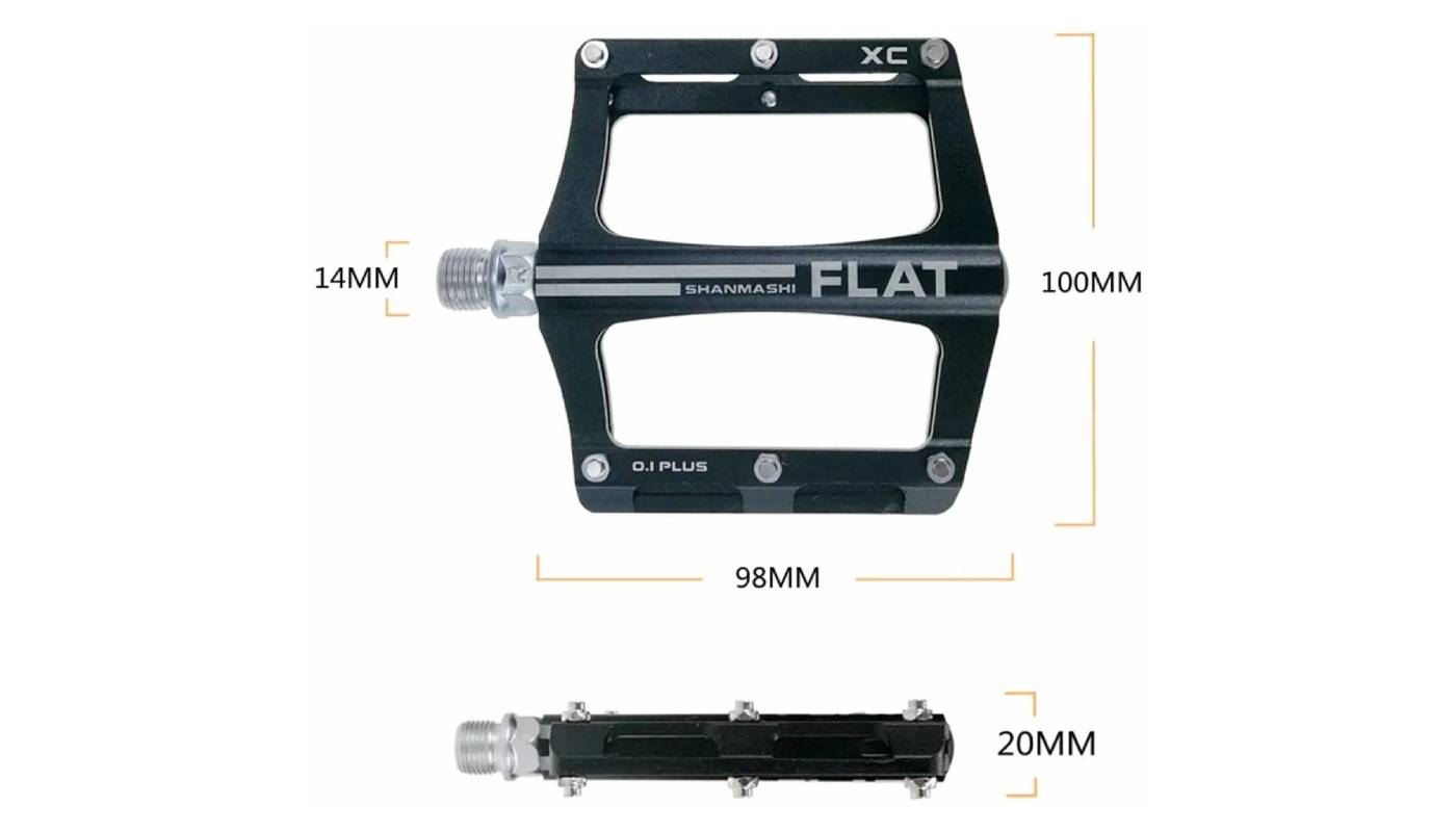 Фотографія Педалі Shanmashi 0,1 Plus, Cr-Mo, чорний 4