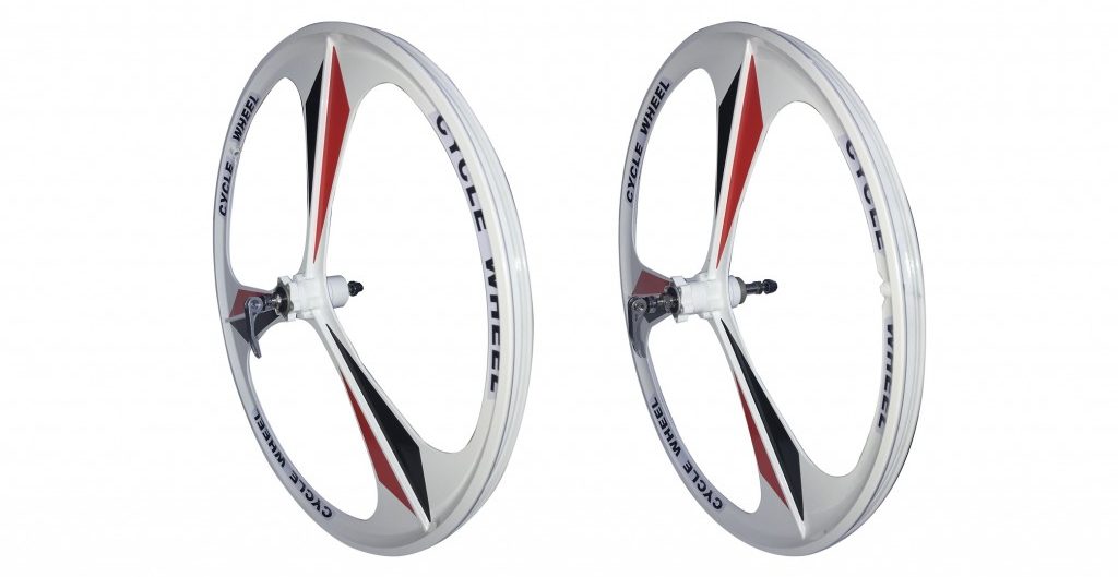 Колеса литые 26" ZHEMEI под диск, под трещотку, перед и зад, белый Колеса литые 26" ZHEMEI под диск, под трещотку, перед и зад, белый