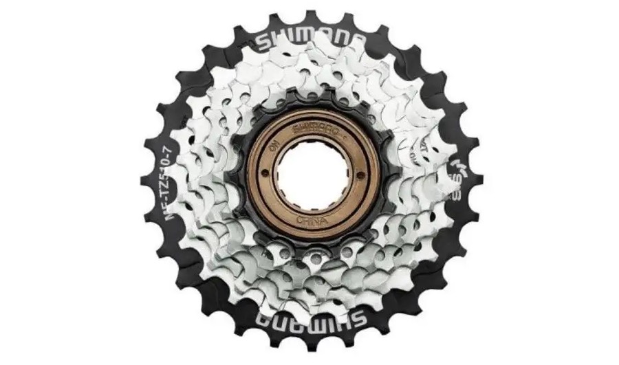 Трещотка Shimano MF-TZ510 14-34Т, 7 скоростей, черный - серебристый Трещотка Shimano MF-TZ510 14-34Т, 7 скоростей, черный - серебристый
