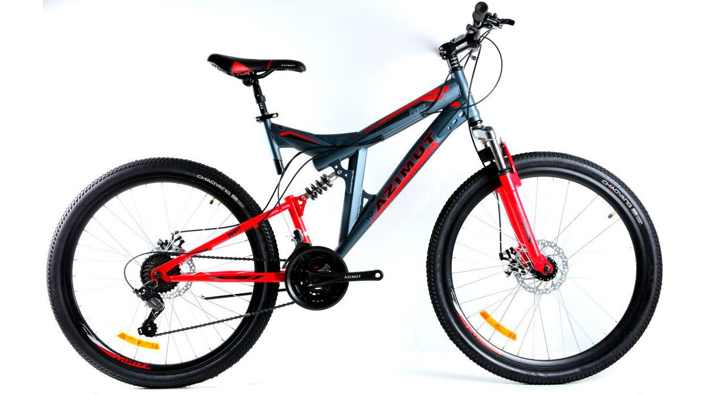 Велосипед Azimut Power GD 29" размер L рама 19 Серо-красный