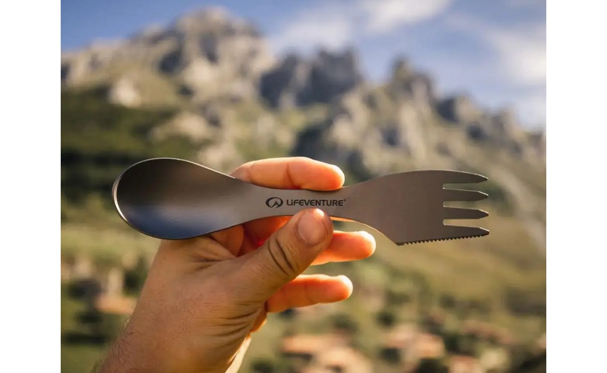 Ложка-вилка для туризму Lifeventure Titanium Spork 2