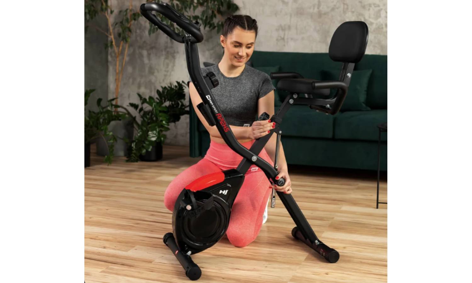 Велотренажер Hop-Sport HS-3030X Apeks X-Bike чорний 7