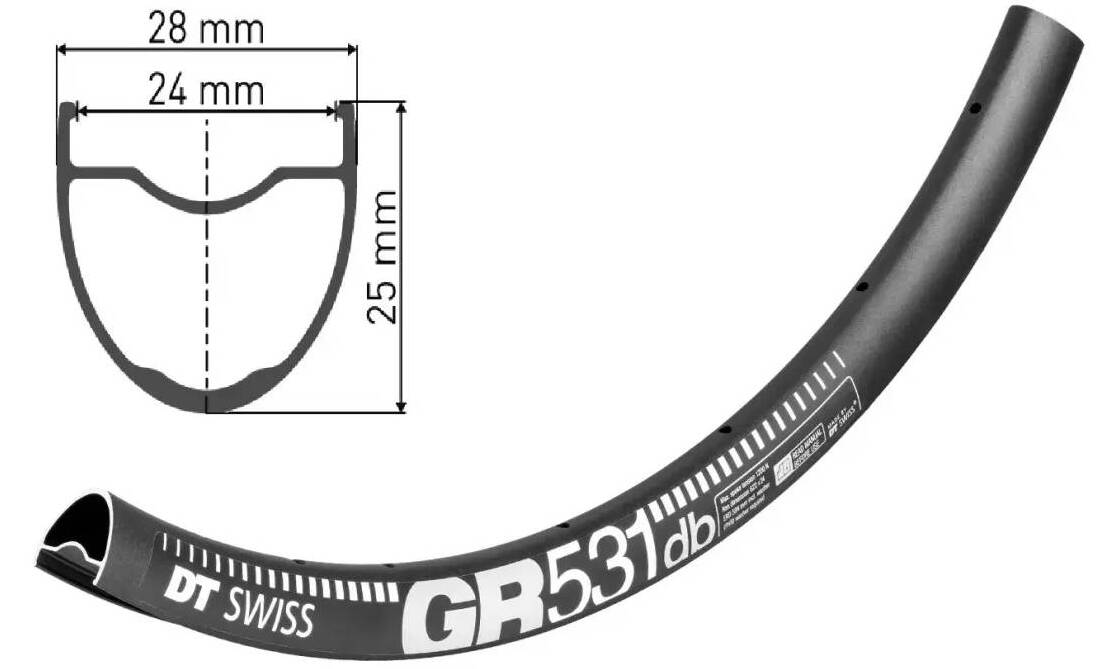 Обід DT Swiss GR 531, 29", розмір 622×24 мм, 28 отворів, ніпель Presta, дискові гальма, чорний 2 Обід DT Swiss GR 531, 29", розмір 622×24 мм, 28 отворів, ніпель Presta, дискові гальма, чорний 2