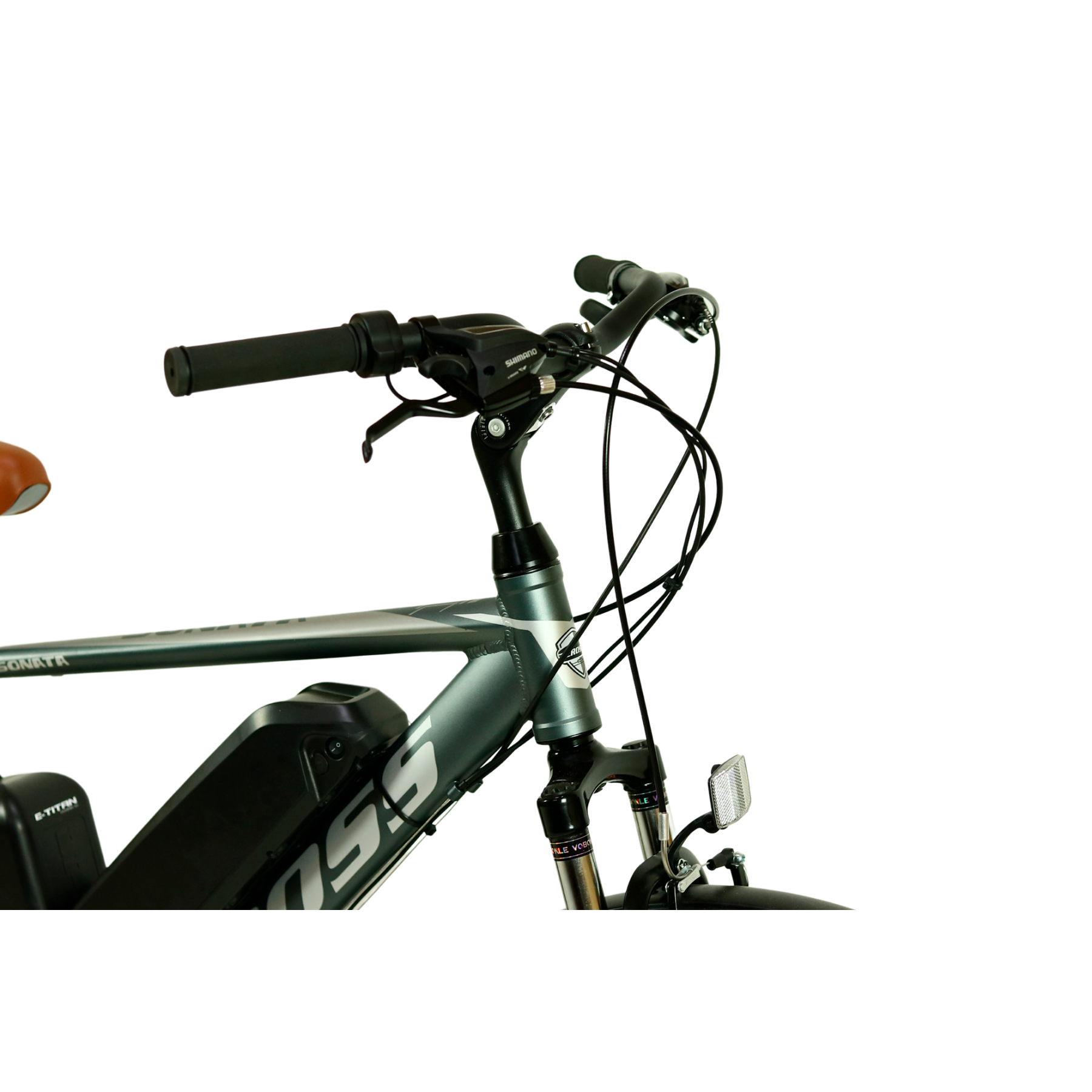 Фотография Электровелосипед Cross Sonata 26", размер L рама 19", Серый 4