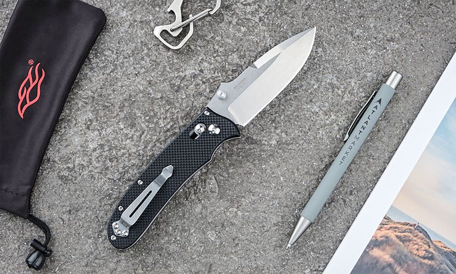 Нож складной Ganzo D704-BK черный (D2 сталь) 5