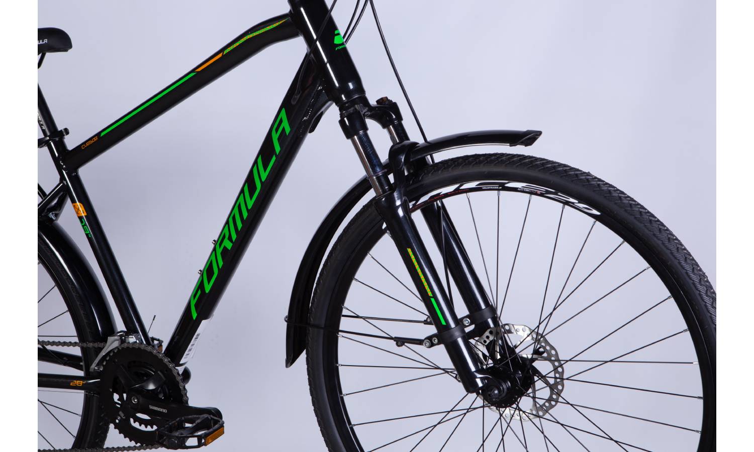 Велосипед Formula CURSOR MAN PRO DD 28" розмір L рама 19" 2025 чорно-зелений 2
