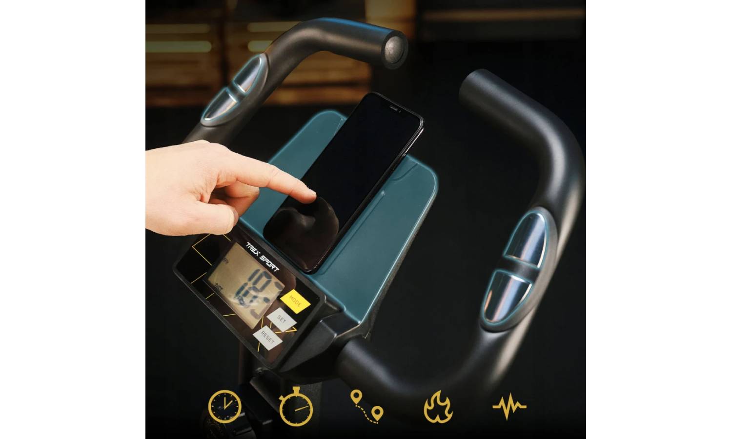 Велотренажер Trex Sport TX-340XB BRIZ магнітний чорний 10