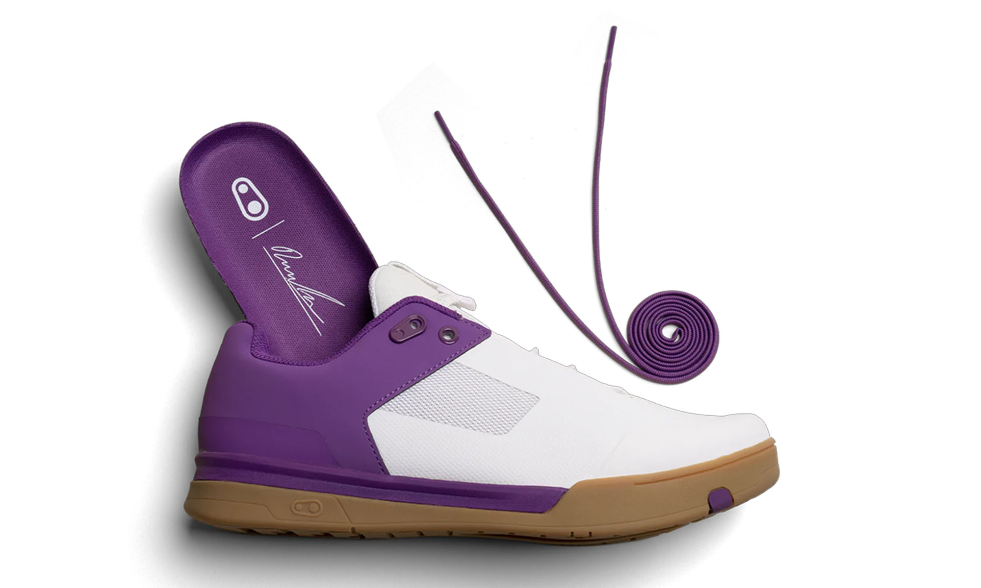 Велообувь CrankBrothers SHOES MALLET LACE WHITE / PURPLE - GUM OUTSOLE - BERNARD KERR, размер 11.0 US (44-45 EU) 2