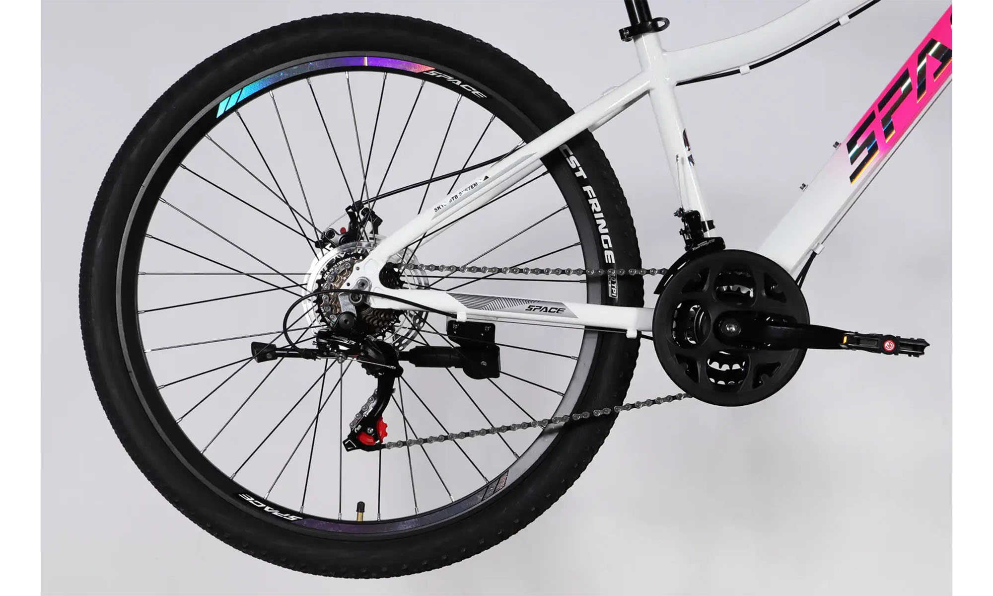 Велосипед SPACE IZIDA DD FR, 27.5", размер S, рама-15", год 2026, розово-белый 5