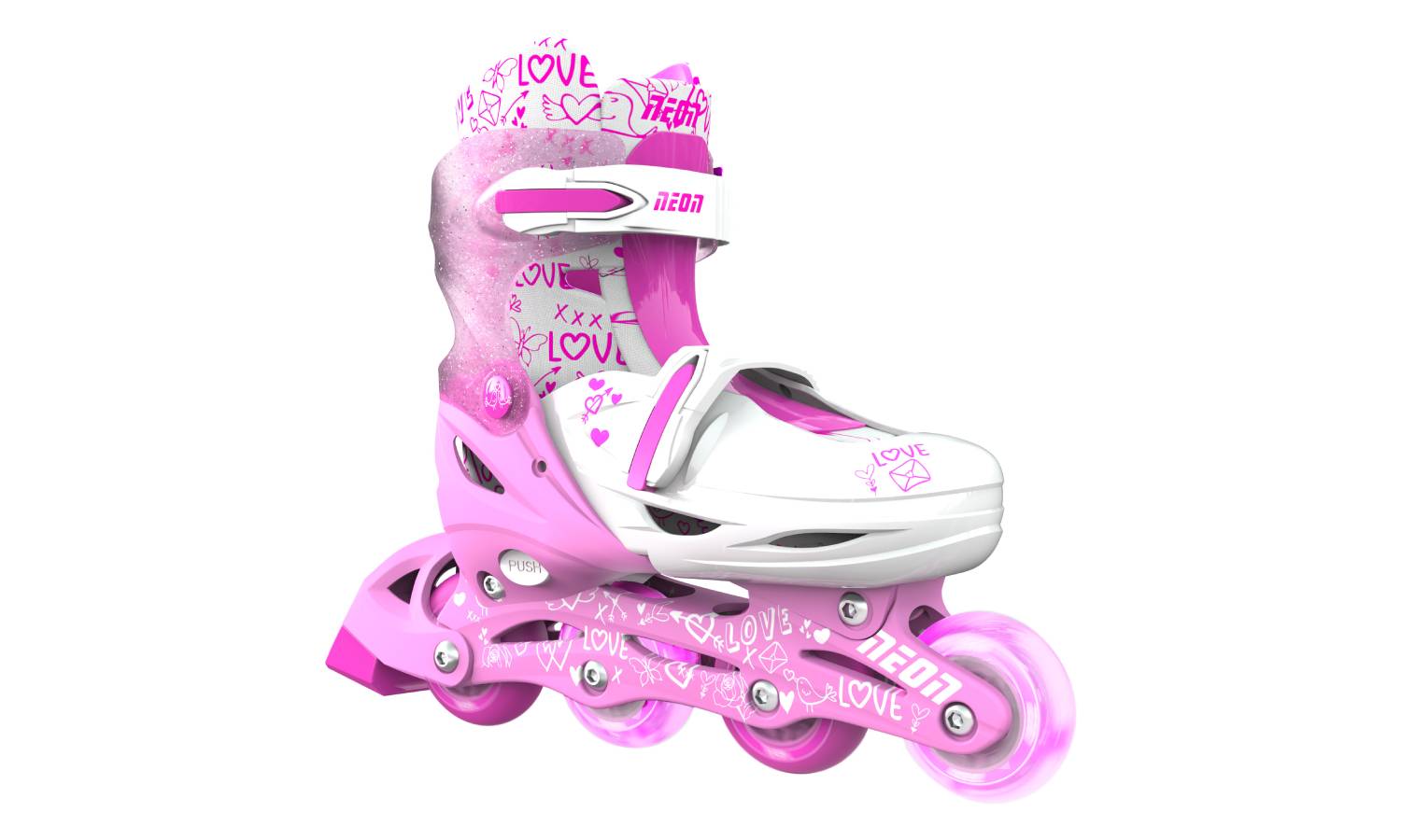 Роликовые коньки Neon Combo, размер 34-37, розовый 2