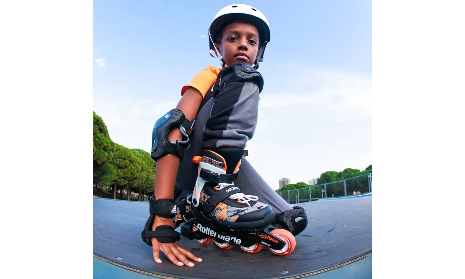 Фотография Ролики Rollerblade Microblade SL black-orange 33-36.5 3