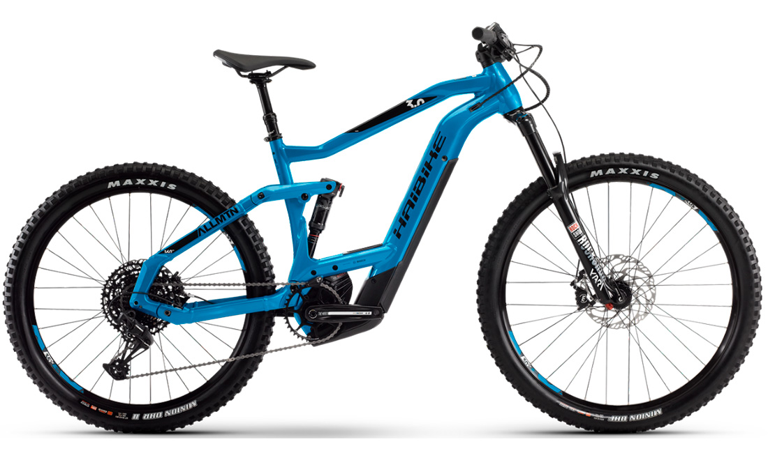 Фотография Электровелосипед Haibike XDURO AllMtn 3.0 27,5" (2020) 2020 Сине-черный 11
