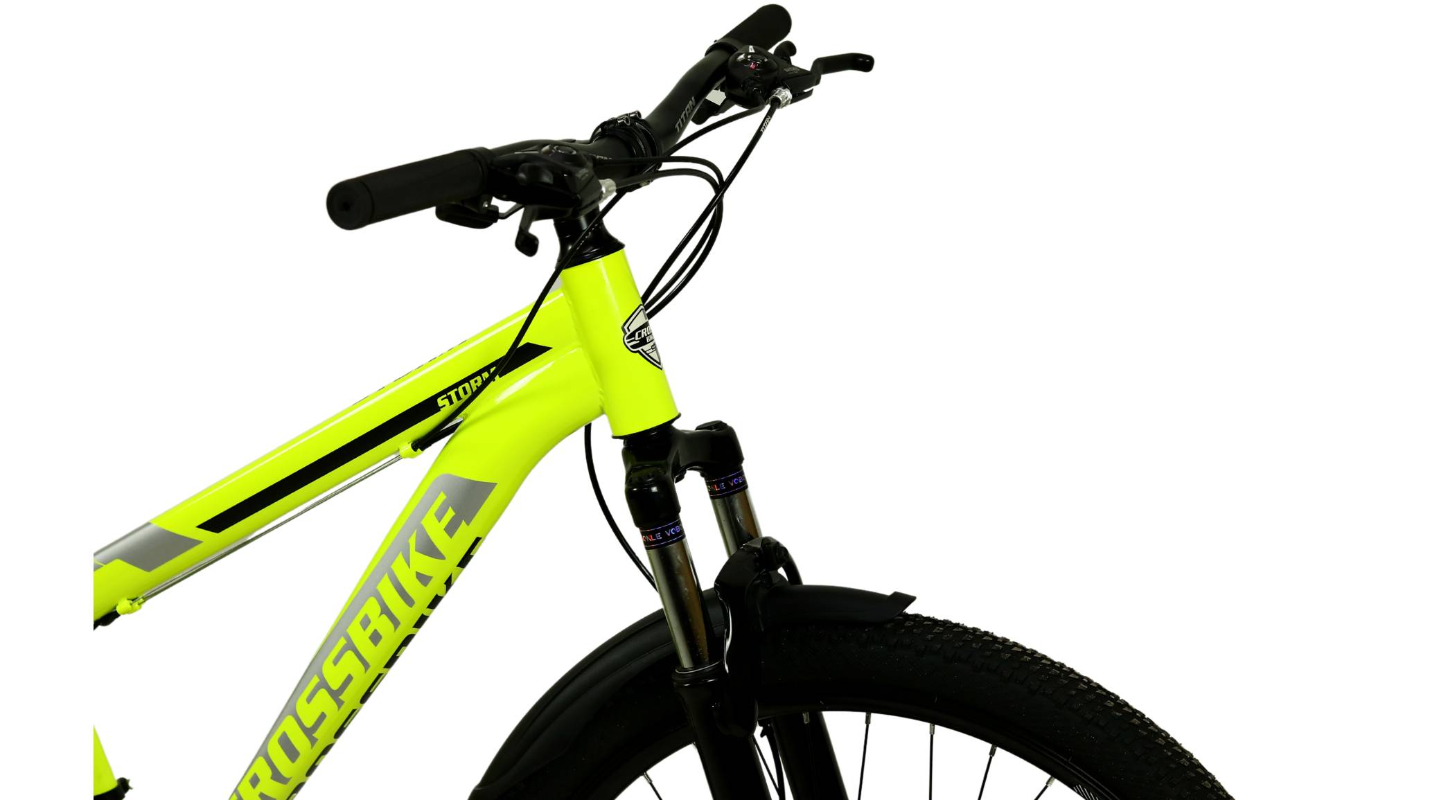 Фотография Велосипед CrossBike STORM 26" размер XS рама 13" (2023), Желтый 2