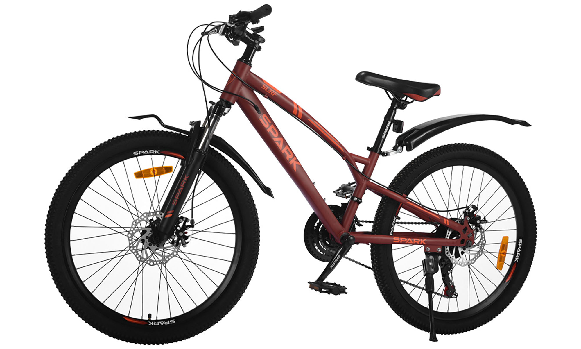 Велосипед SPARK SURF 24", розмір XXS, рама 12", рік 2026, бордовий 3 Велосипед SPARK SURF 24", розмір XXS, рама 12", рік 2026, бордовий 3