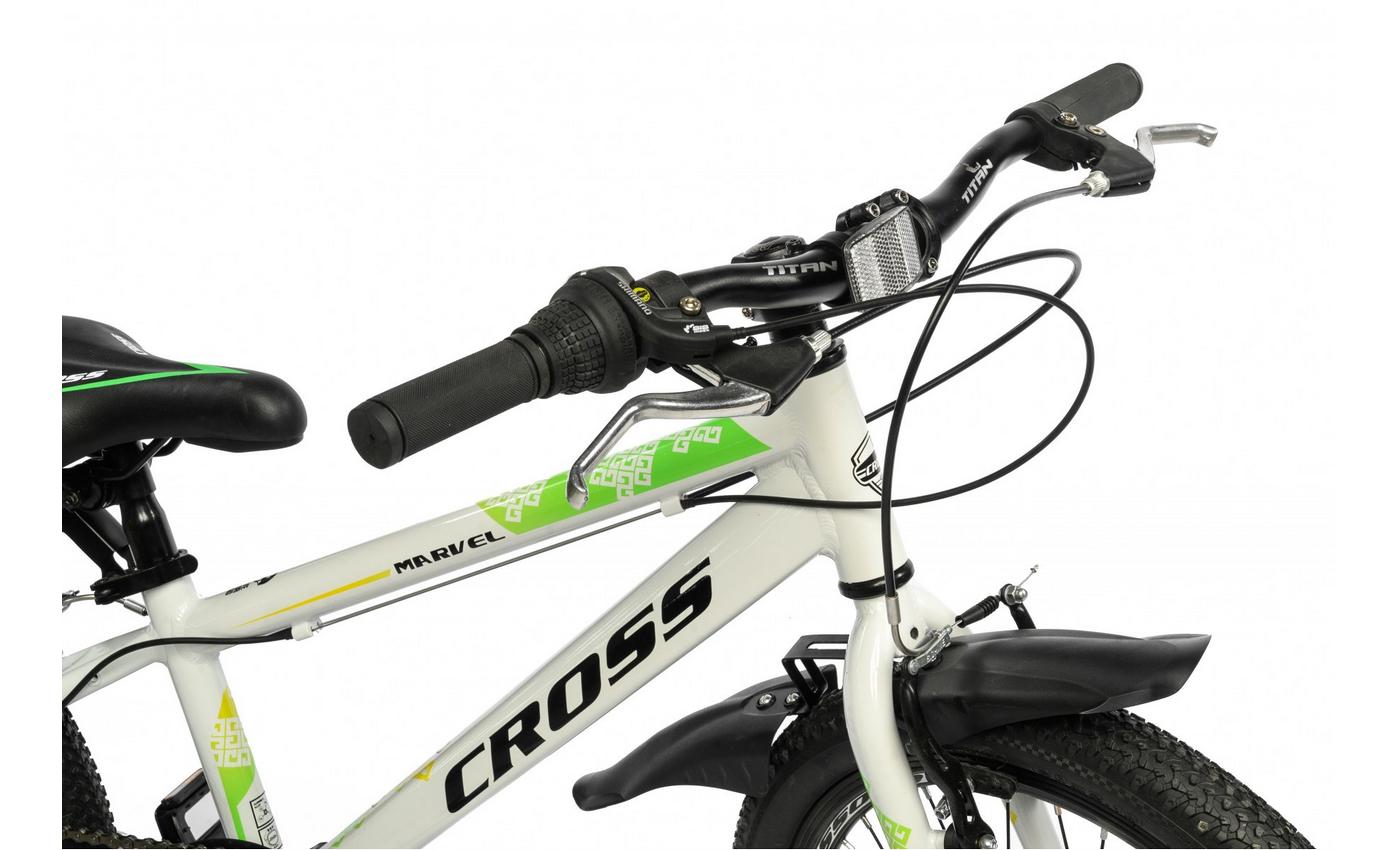 Фотография Велосипед Cross Marvel 20" рама 10" 2022 Белый-Зелёный 4
