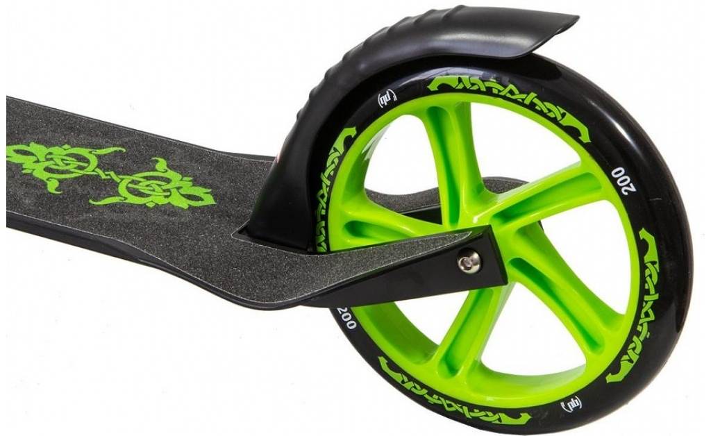 Самокат Enero PB  200мм чорно-зелений 2