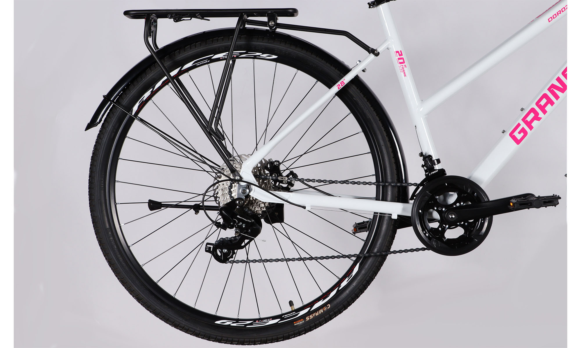 Велосипед Dorozhnik GRANAT W DD CS 28", размер L, рама-20", рік 2025, білий 2