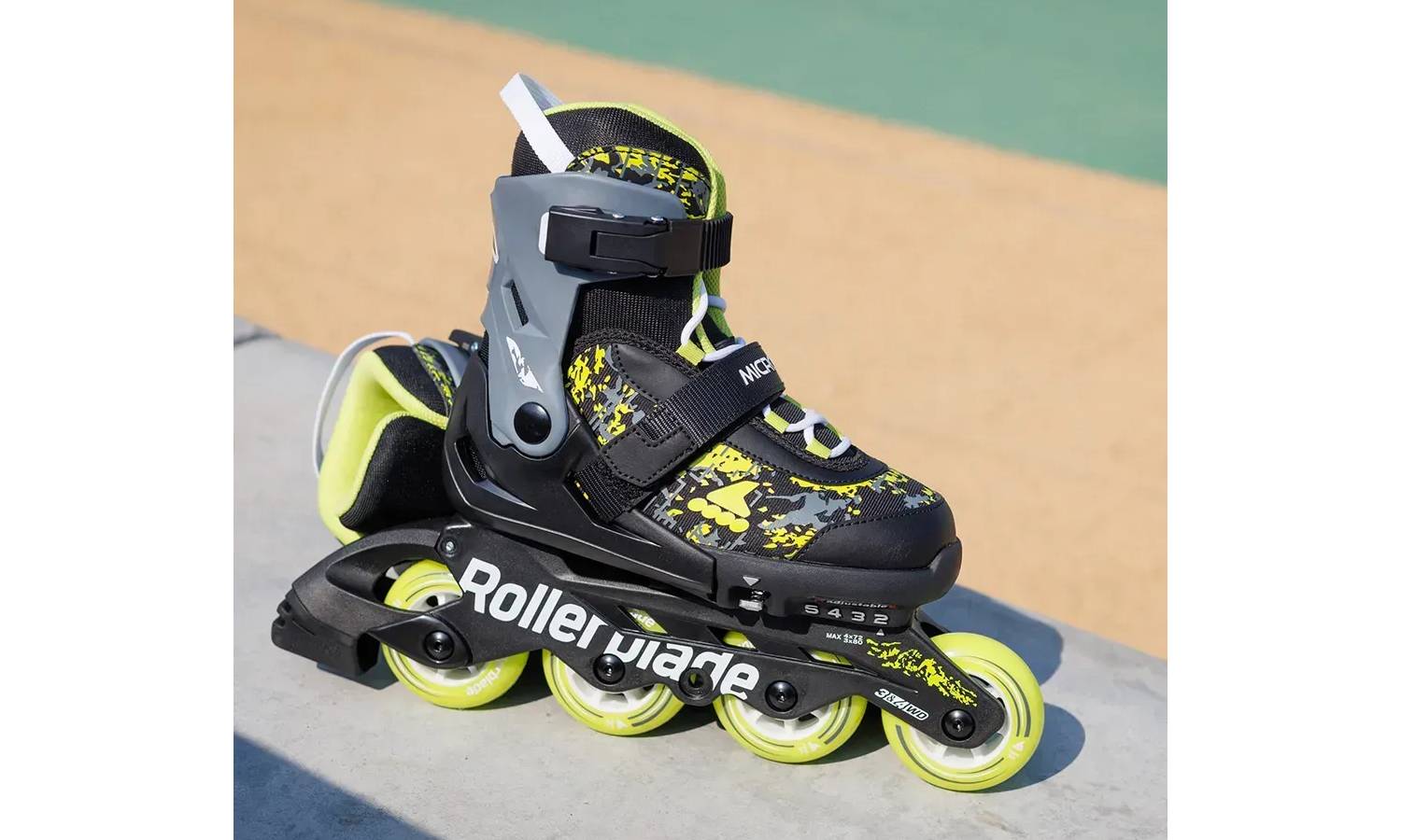 Ролики Rollerblade Microblade SL black-lime 28-32 6