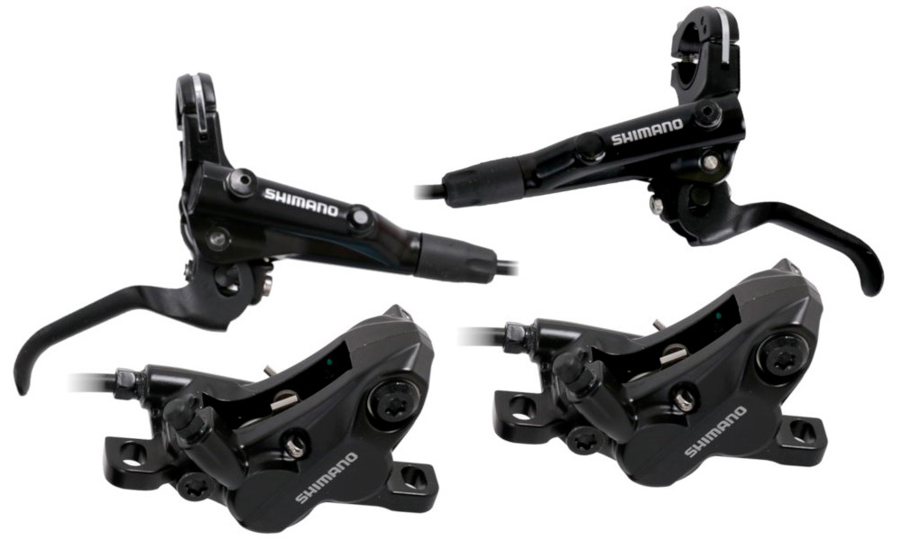 Фотография Тормоза диск. гидравл. SHIMANO BR-MT520+BL-MT501 пер.850/зад.1450мм четырехпоршневые комплект без роторов