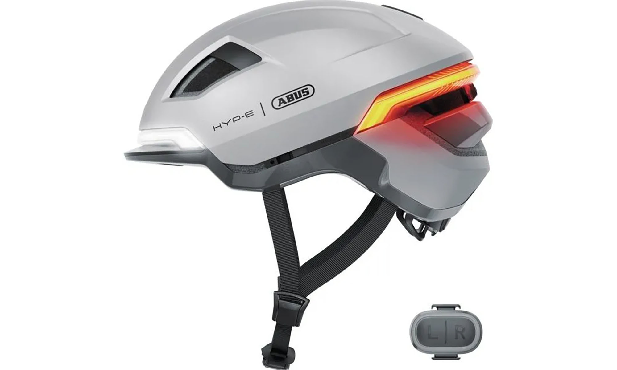 Велошлем ABUS HYP-E gleam silver, размер M (54-58 см), серебристый 