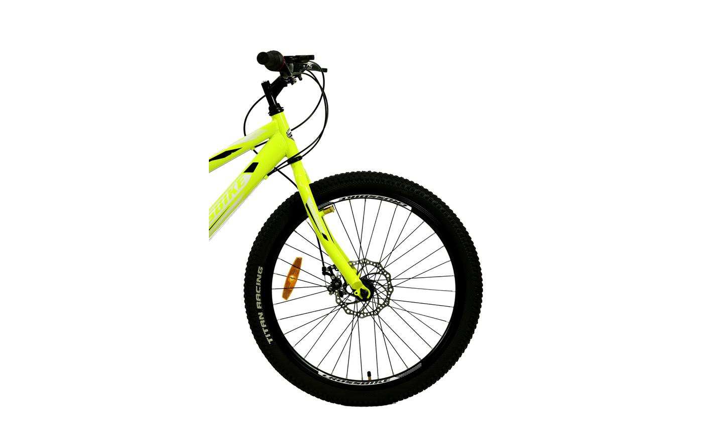Фотография Велосипед CROSSBIKE Spark D 26" размер XS рама 13 2022 Желтый 2