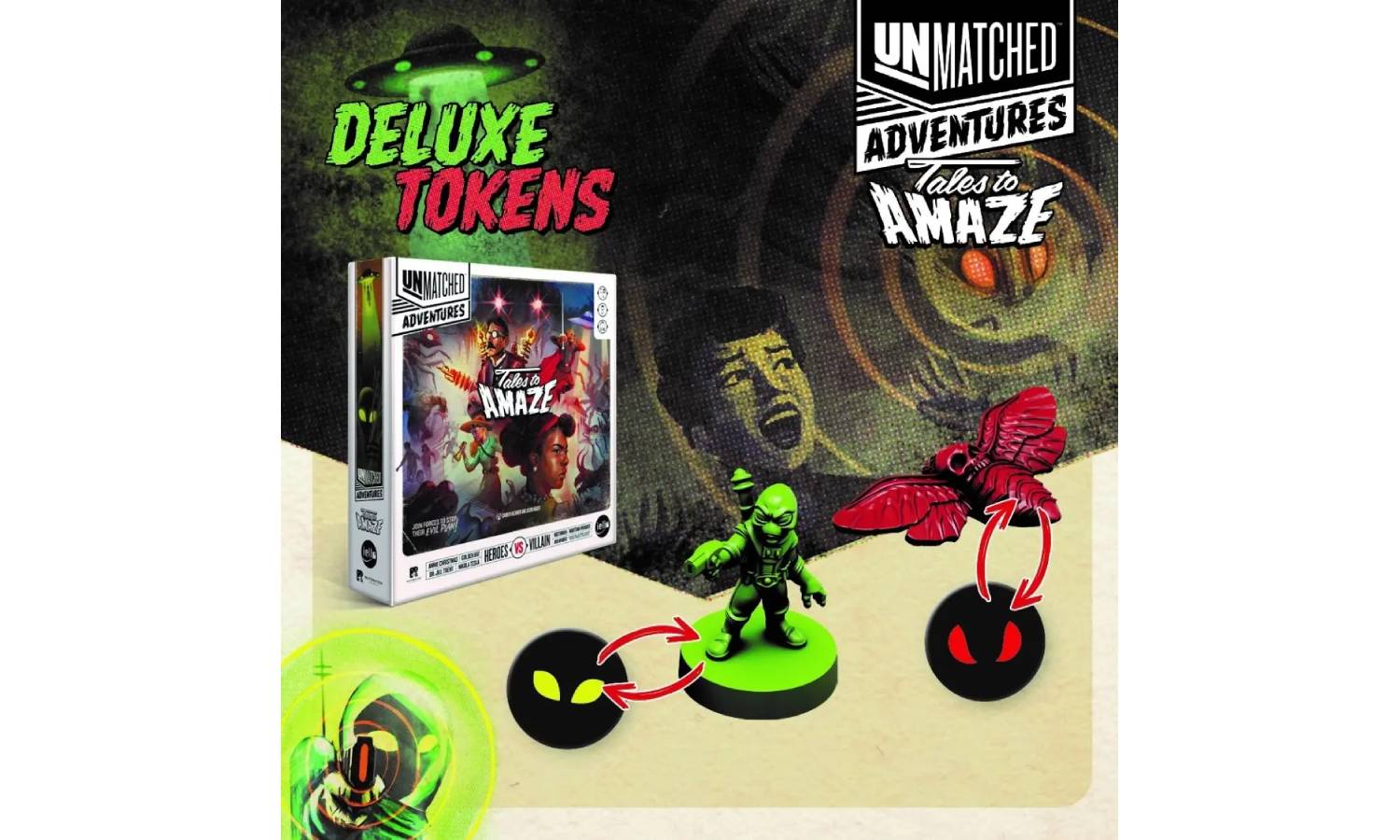 Фигурки Unmatched Adventures: Tales to Amaze - Deluxe Tokens 2 Фигурки Unmatched Adventures: Tales to Amaze - Deluxe Tokens 2