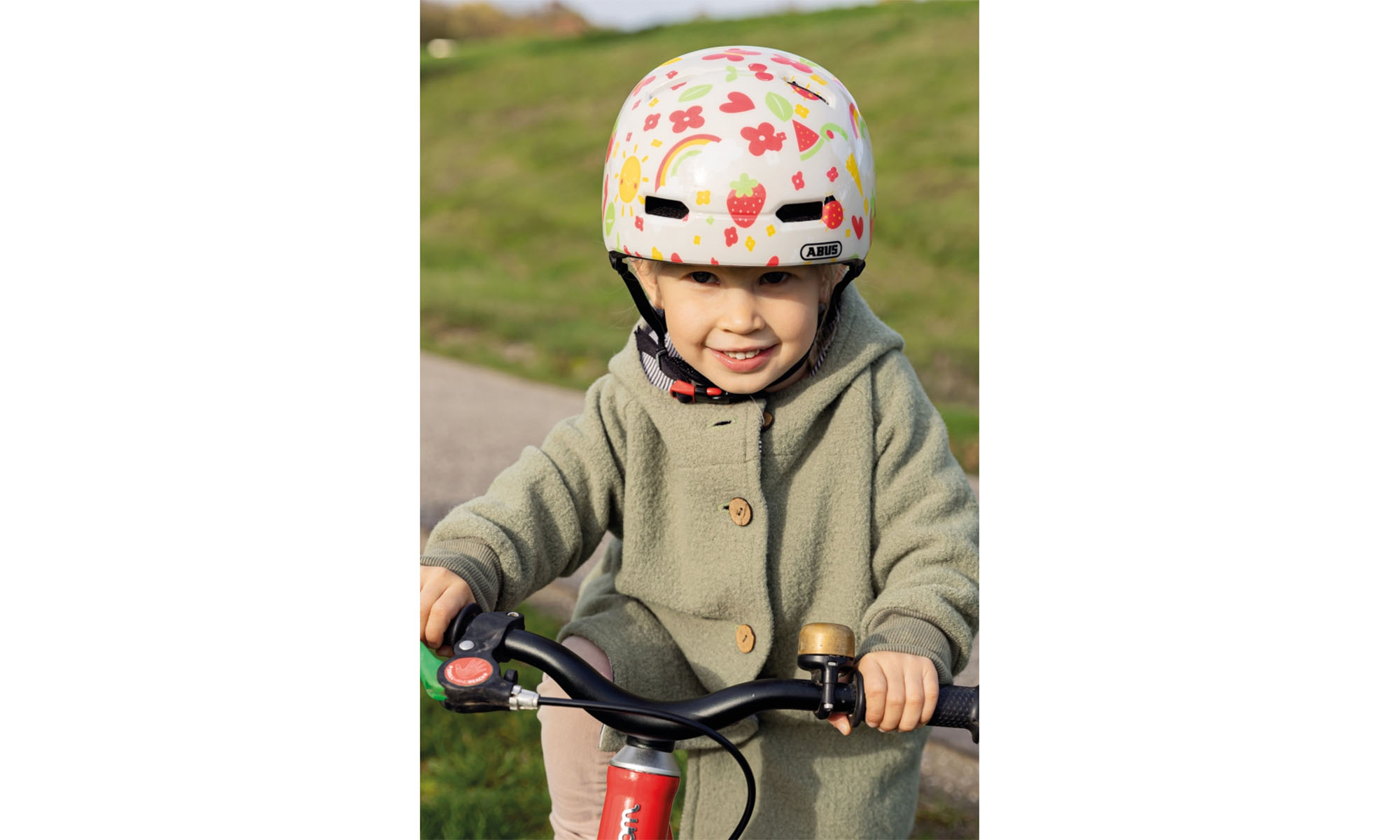 Велошлем детский ABUS SKURB KID cream summer, размер M (50-55 см), белый 2