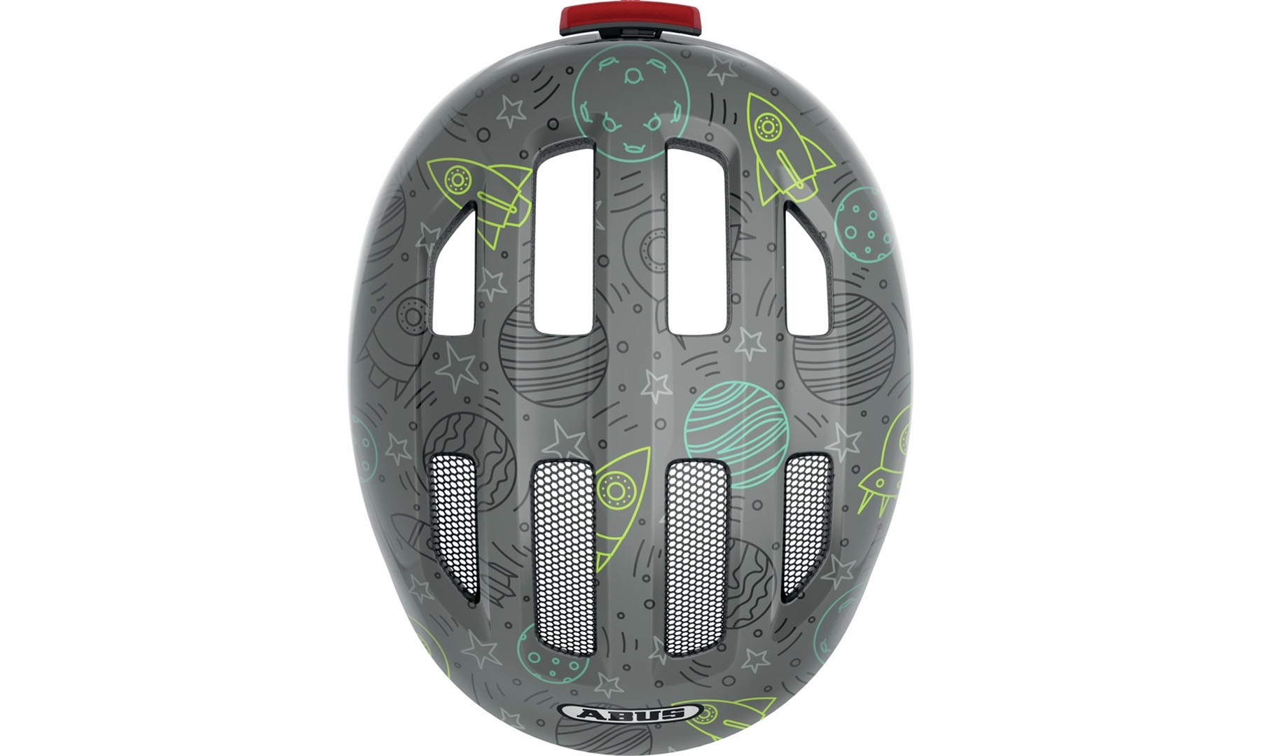 Фотографія Велошолом дитячий ABUS SMILEY 3.0 LED Grey Space, розмір S (45-50 см), сірий простір 4
