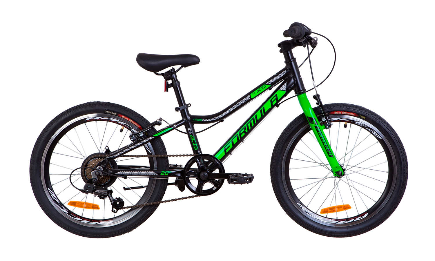 Фотография Велосипед 20" FORMULA ACID 1.0 RIGID (2019) 2019 Черно-зеленый