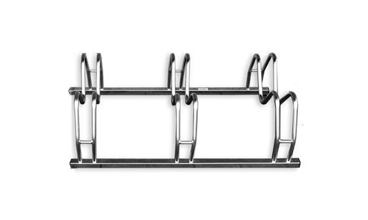 Фотографія Велопарковка двостороння для 3 велосипедів Krosstech Smile-3, оцинкована сталь.