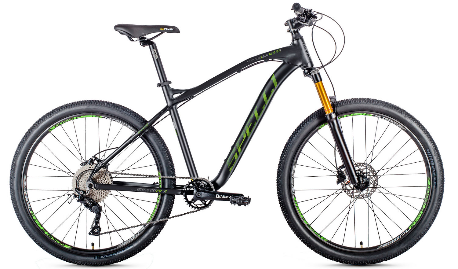 Фотографія Велосипед Spelli SX-6200 PRO 29" розмір L рама 19" 2024 Чорно-зелений
