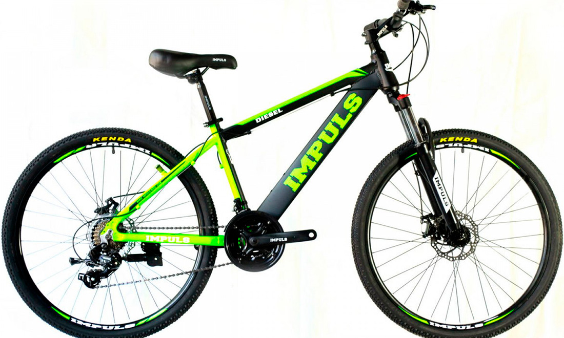 Фотография Велосипед Impuls DISEL 24" (2020) 2020 Черно-зеленый