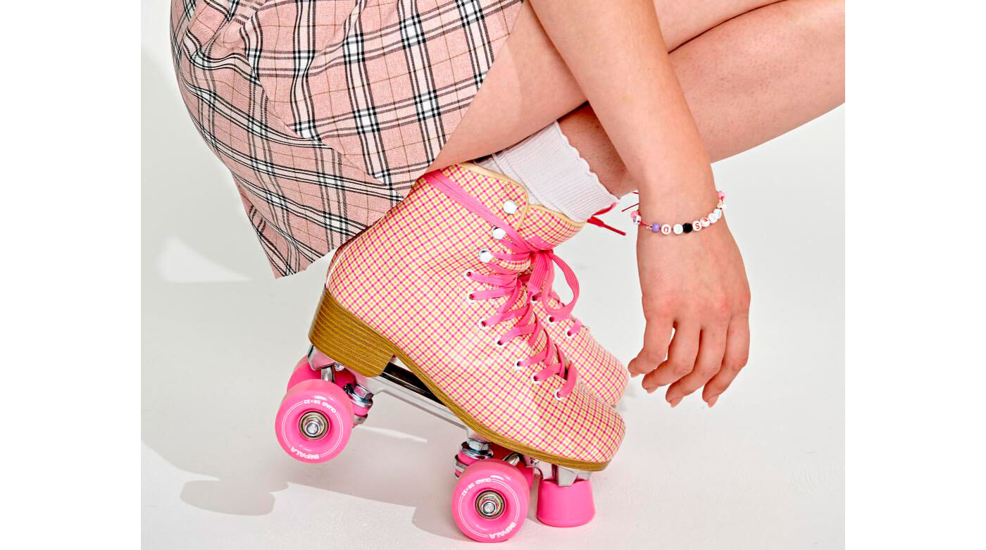 Ролики квады Impala PINK TARTAN размер 41, Розовый 8