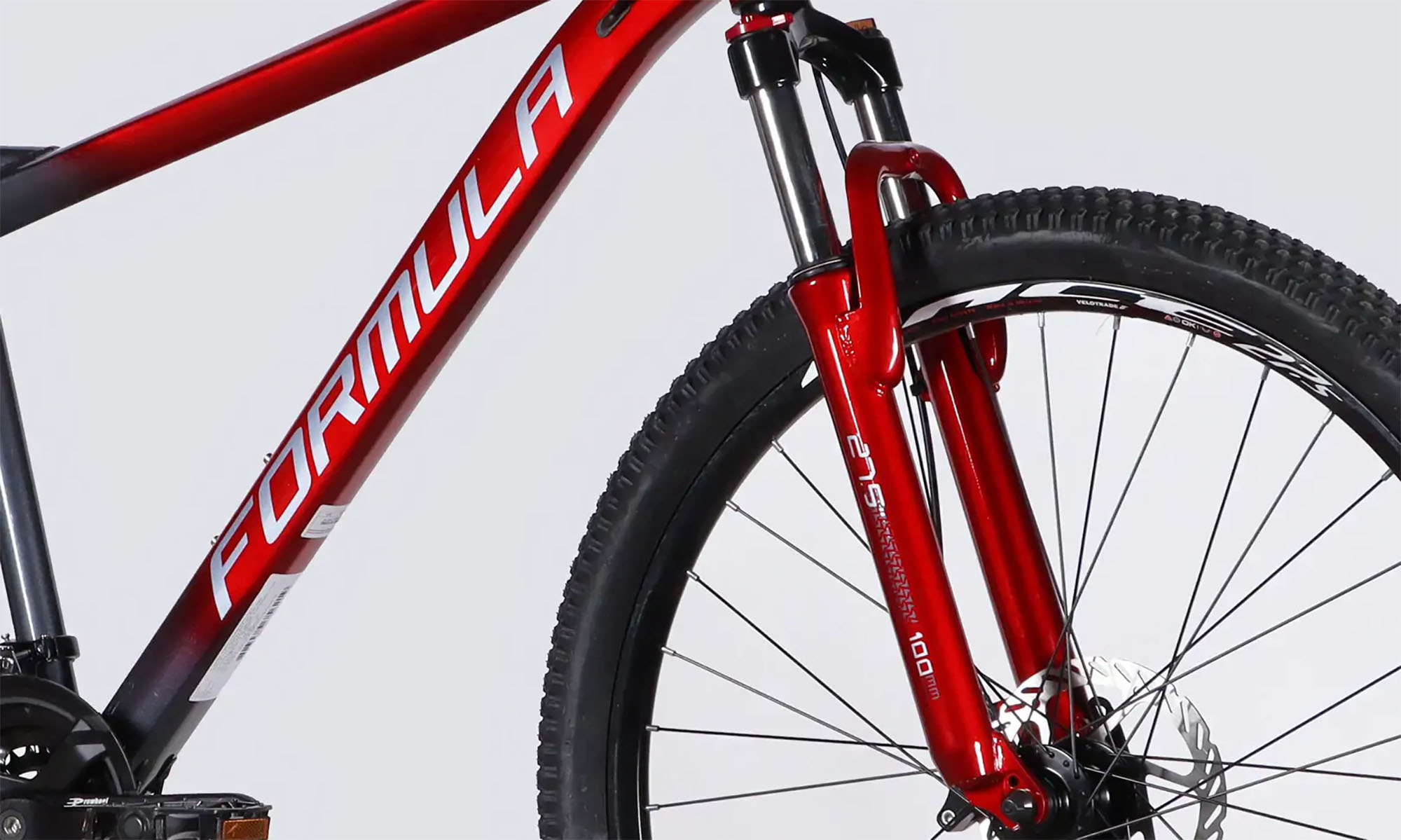 Велосипед Formula F-1 DD CS, 27.5", размер M, рама-18", год 2026, красно-серый 2