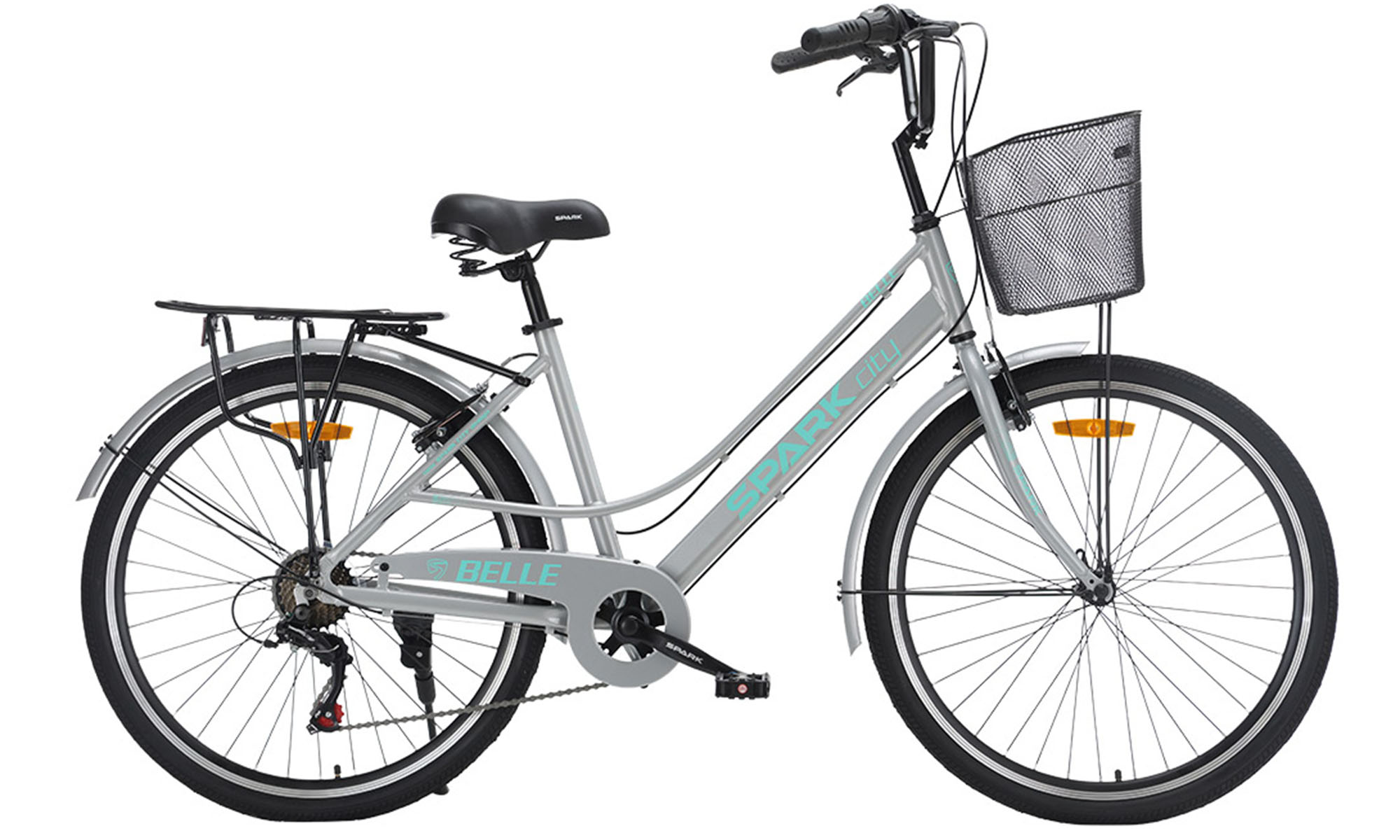 Велосипед SPARK CITY BELLE 26", размер M, рама 17", год 2026, серый 