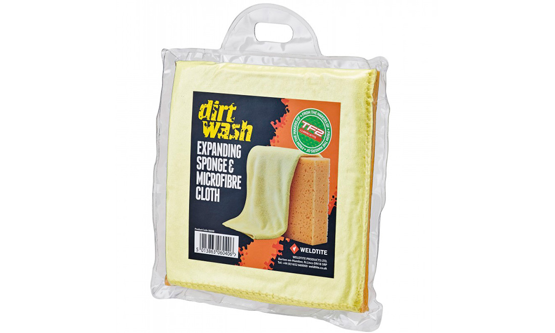 Фотографія Губка та серветка для чищення Weldtite Dirtwash ExpanWeldtite Ding Sponge anWeldtite D Microfibre Cloth
