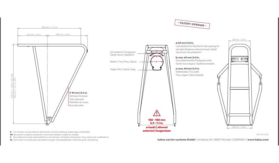Велобагажник задній Racktime Tubus Vega Classic 29" 2 Велобагажник задній Racktime Tubus Vega Classic 29" 2
